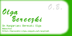 olga bereczki business card
